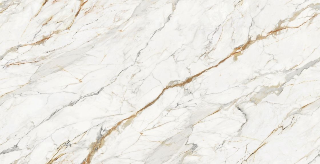 OLC510T Calacatta Gold プリントストーン 施工業者および卸売業者向け HDインクジェットプリント技術 スラブ