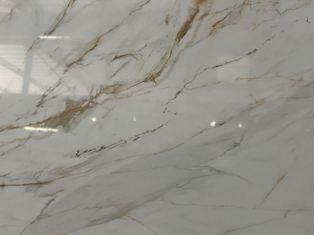 OLC510T Calacatta Gold プリントストーン 施工業者および卸売業者向け HDインクジェットプリント技術 スラブ